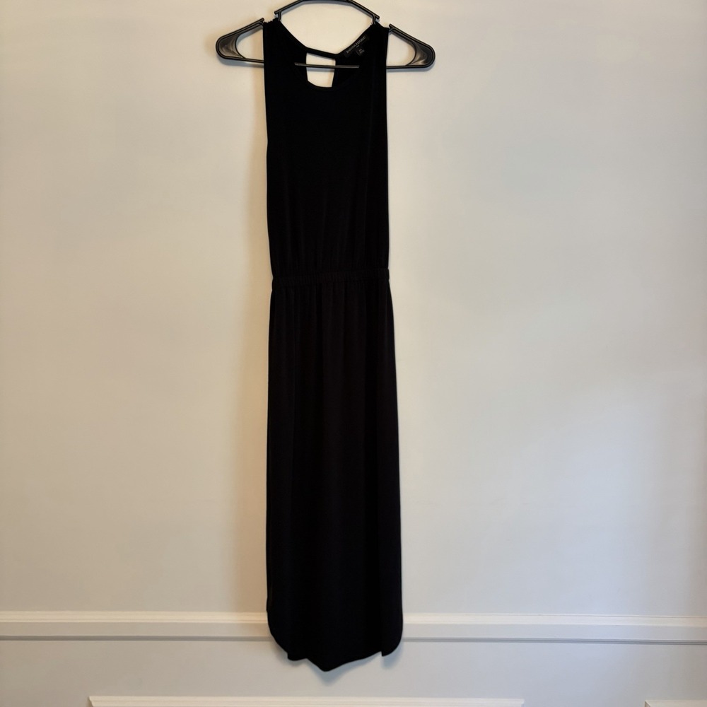 Banana Republic Black Sleeveless Dress Cross back XS Normcore Everyday Casual